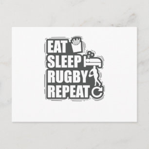 Eat Ssov Rugby Repeat Football Sport Vykort