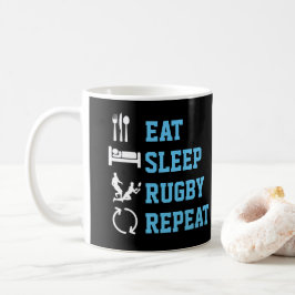 Eat Ssov Rugby Repeat Funny Sport Kaffemugg