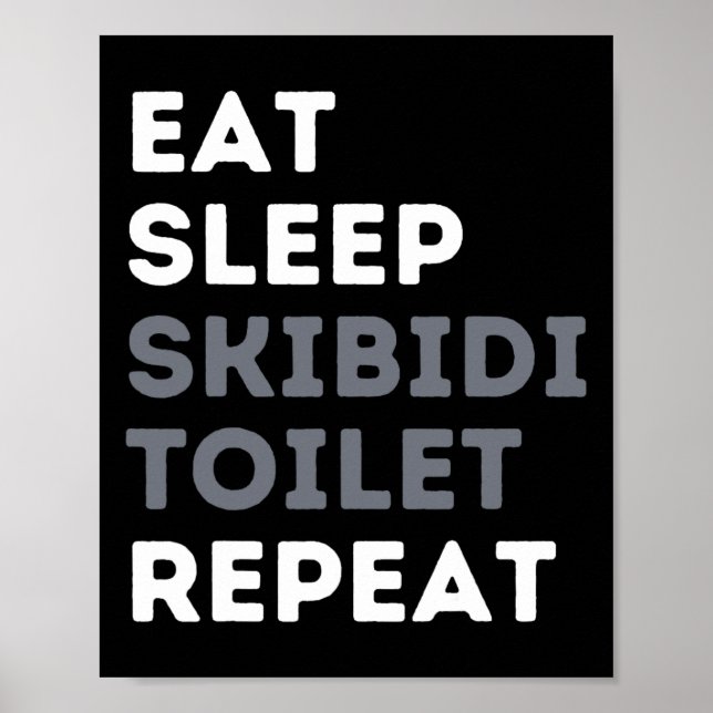 Eat Ssov Skibidi Toilet Repeat Funny Skibidi Toil Poster (Framsidan)
