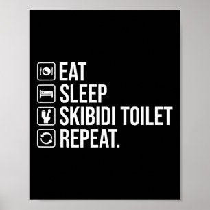 Eat Ssov Skibidi Toilet Repeat Funny Skibidi Toil Poster