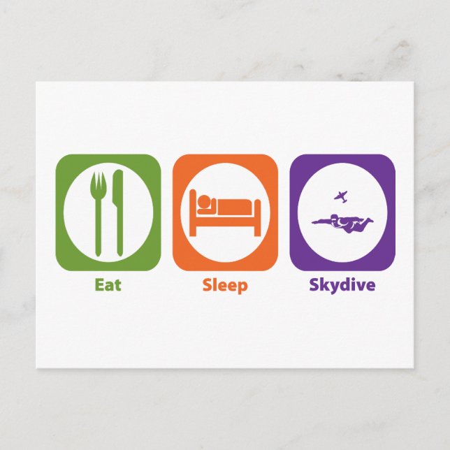 Eat Ssov Skydive Vykort (Framsida)