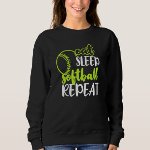 Eat Ssov Softball Upprepa lustig amerikansk sport T Shirt
