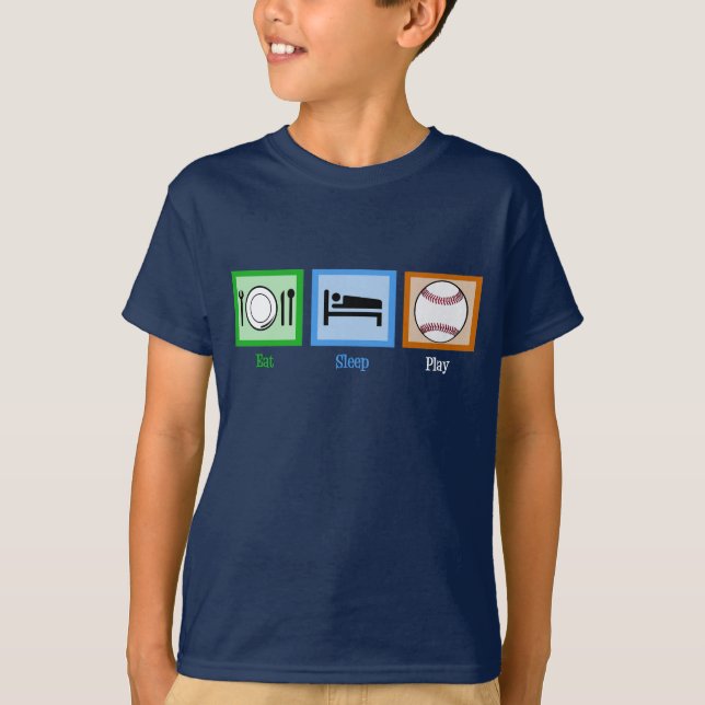 Eat Ssov Spela baskebollsfunktionella barn Tee (Framsida)