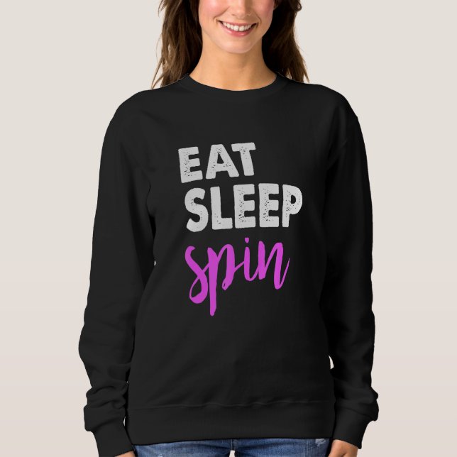 Eat Ssov Spin Gym Ord Spinning Class Workout T Shirt (Framsida)