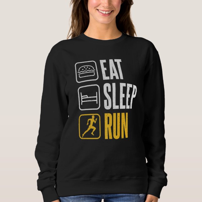 Eat Ssov Springa Marathon Springer T Shirt (Framsida)