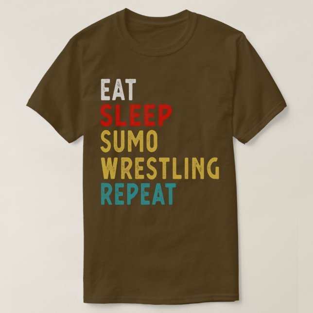 Eat Ssov Sumo Wrestling Repeat Funny Player Idea T Shirt (Design framsida)
