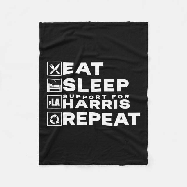 Eat Ssov Support Harris Repeat Kamala Harris 2024 Fleecefilt (Framsidan)