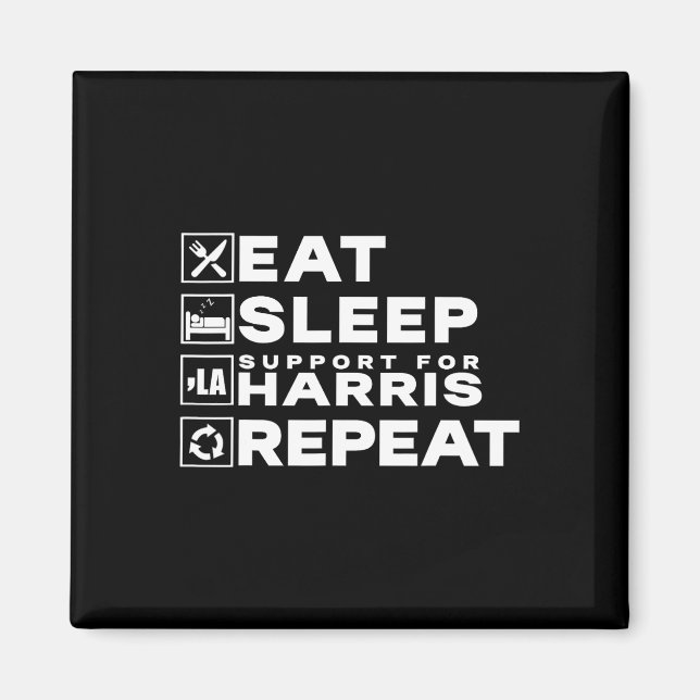 Eat Ssov Support Harris Repeat Kamala Harris 2024 Magnet (Framsidan)