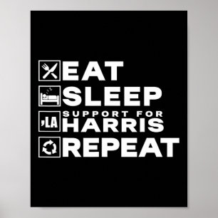 Eat Ssov Support Harris Repeat Kamala Harris 2024 Poster