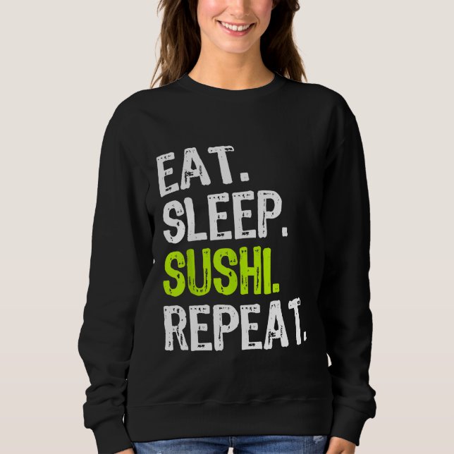 Eat Ssov Sushi Repeat Chef T Shirt (Framsida)