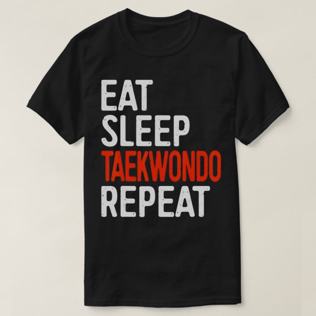 Eat Ssov Taekwondo Repeat Funny Sport Gift T Shirt (Design framsida)