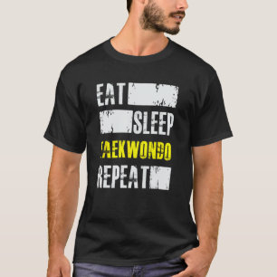 Eat Ssov Taekwondo Repeat - Lönnteckning - Martial T Shirt