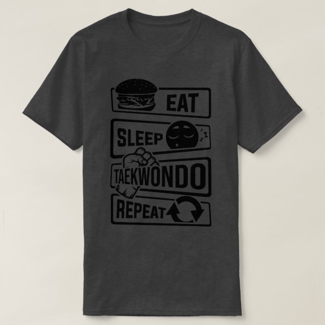 Eat Ssov Taekwondo Upprepa martialkonsten Ar T Shirt (Design framsida)