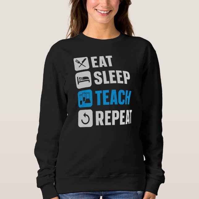 Eat Ssov Teach Repeat Scientist Professor Scienc T Shirt (Framsida)