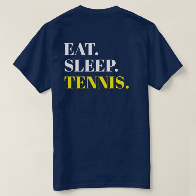 Eat Ssov Tennis - Bakgrundsdesign T Shirt (Design baksida)