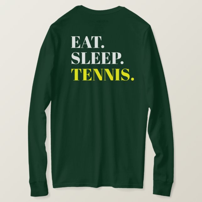 Eat Ssov Tennis - Bakgrundsdesign T Shirt (Design baksida)