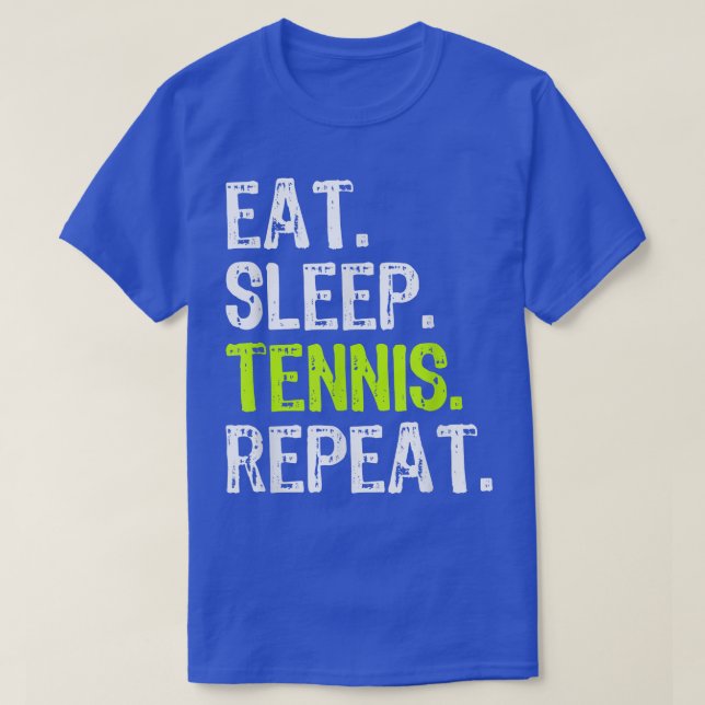 Eat Ssov Tennis Repeat Player Älskare Funny T Shirt (Design framsida)
