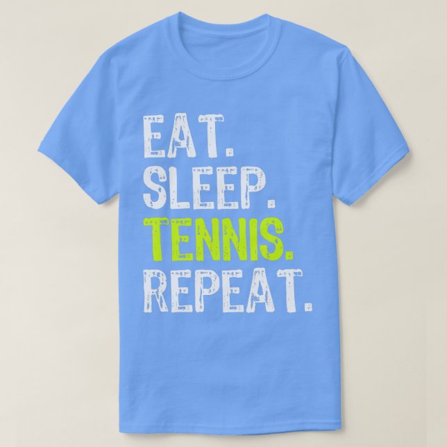 Eat Ssov Tennis Repeat Player Älskare Funny T Shirt (Design framsida)