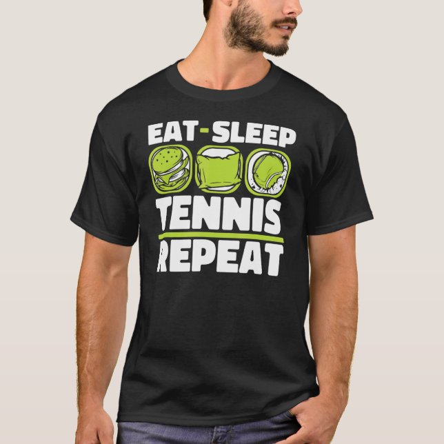Eat Ssov Tennis Repeat Player Professionell Tenn T Shirt (Framsida)