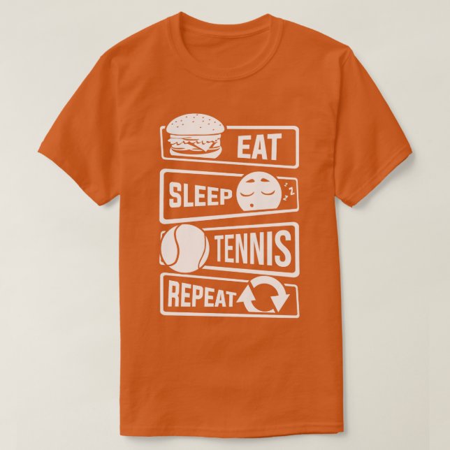 Eat Ssov Tennis Repeat Racquets Boll Sports (1) T Shirt (Design framsida)