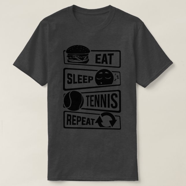 Eat Ssov Tennis Repeat Racquets Boll Sports (2) T Shirt (Design framsida)