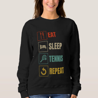 Eat Ssov Tennis Repeat Sports Kärlek Funny Retro V T Shirt