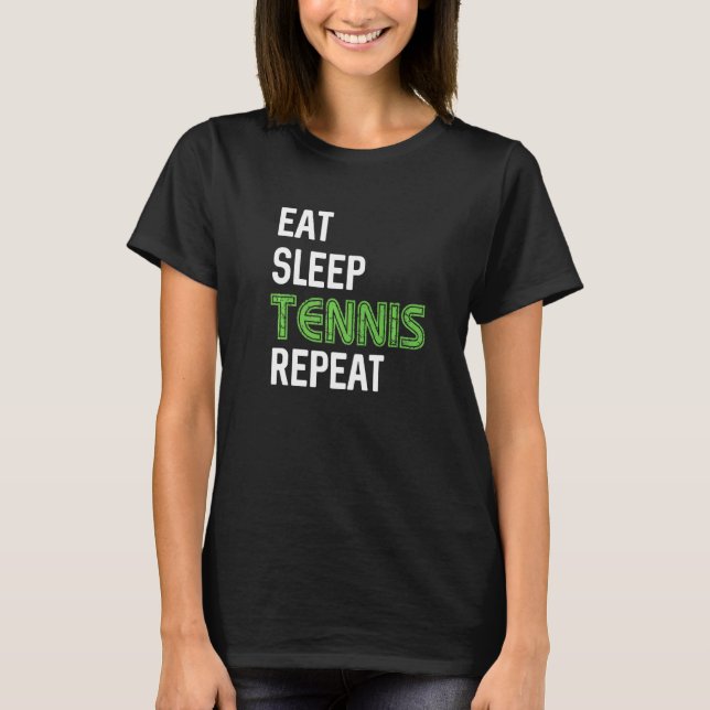 Eat Ssov Tennis Repeat T Shirt (Framsida)