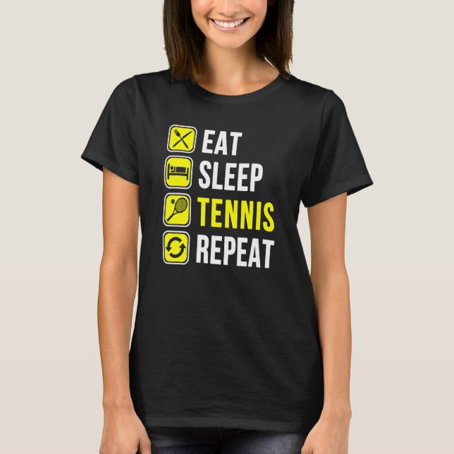 Eat Ssov Tennis Repeat T Shirt (Framsida)