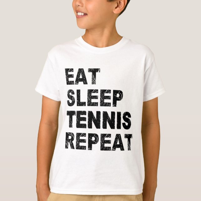 Eat Ssov Tennis Repeat T Shirt (Framsida)