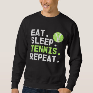 Eat Ssov Tennis Repeat Tennis Player Sports Lång Ärmad Tröja