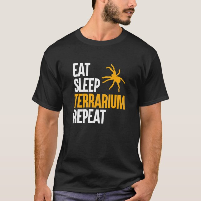 Eat Ssov Terrarium Repeat Spider Tarantulas Keepe T Shirt (Framsida)