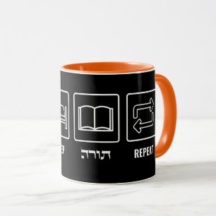 Eat Ssov Torah Repeat - judisk livsstil Mugg
