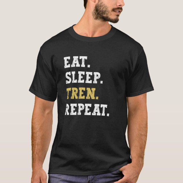 Eat Ssov Tren Repeat Workout Gym BodyBuilder 1 T Shirt (Framsida)