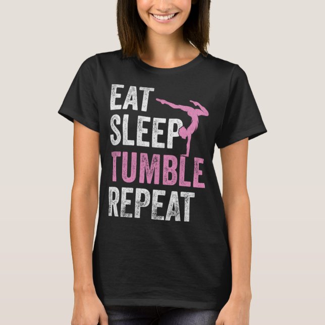 Eat Ssov Tumble Gymnast Outfit Girls Funny Gymnas T Shirt (Framsida)