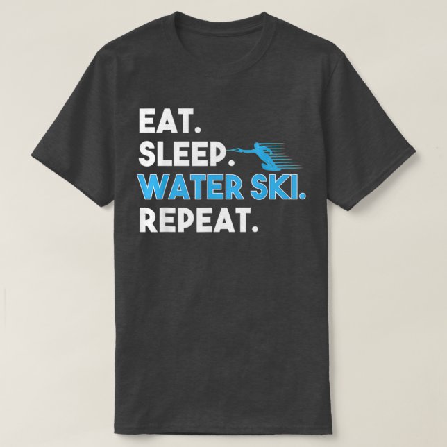 Eat Ssov Vatten Ski Repeat Funny Vatten Skier Skii T Shirt (Design framsida)