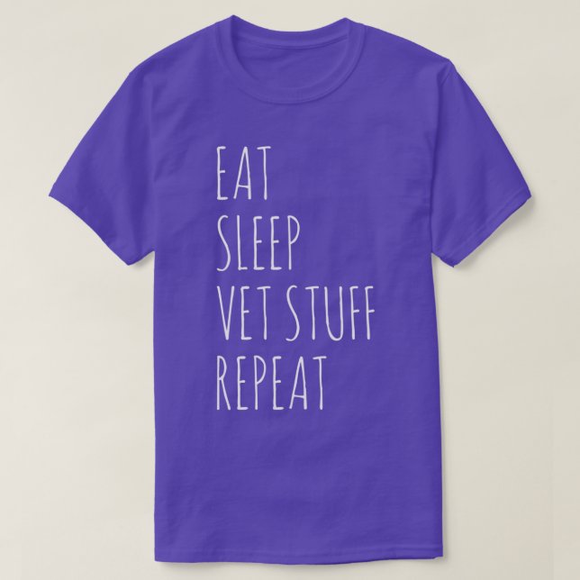Eat Ssov Vet Saker Repeat Funny Djur älskare T Shirt (Design framsida)