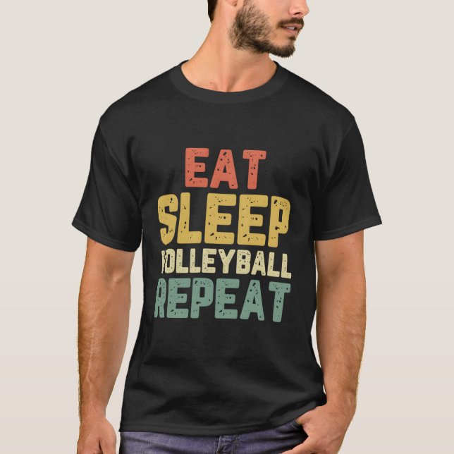 Eat Ssov Volleyball Coola Funny Älskare Gift Vinta T Shirt (Framsida)