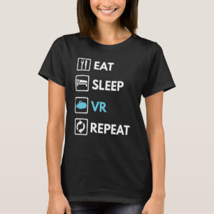 Eat Ssov VR Repeat Funny VR Gamer Boy VR Idrottsma T Shirt