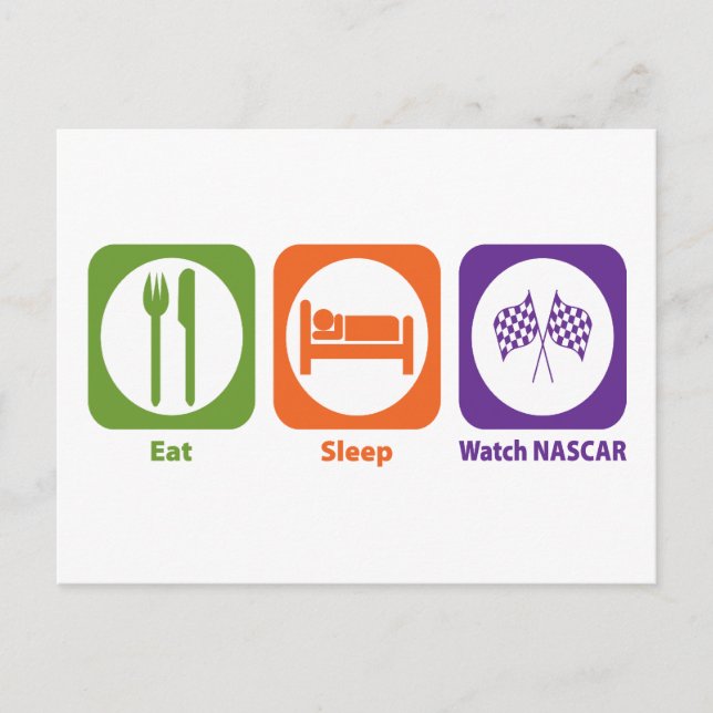 Eat Ssov Watch NASCAR Vykort (Framsida)