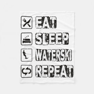 Eat Ssov Waterski Repeat Waterski Vatten Skiing Wa Fleecefilt