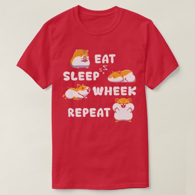 Eat Ssov Wheek Guinea Gris Rodent Cavies Cavy Anim T Shirt (Design framsida)