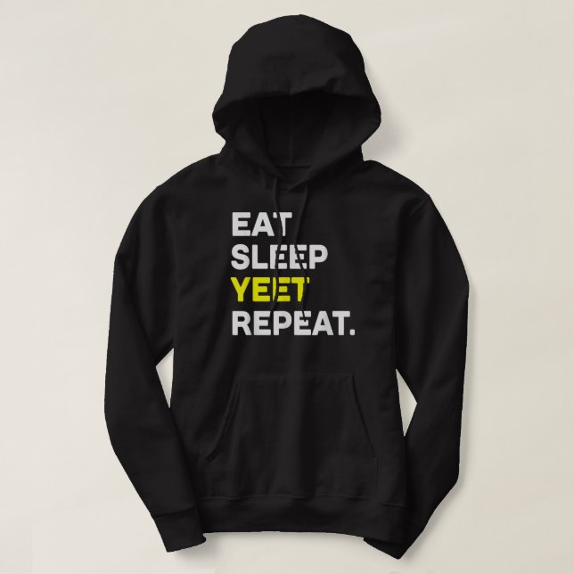 Eat Ssov Yeet Repeat Funny Dance Slang Basketball Hoodie (Design framsida)