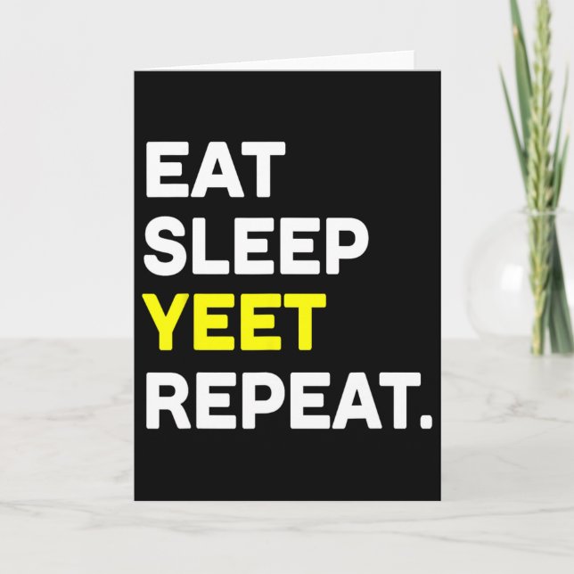 Eat Ssov Yeet Repeat Funny Dance Slang Sketll Coa Kort (Framsida)