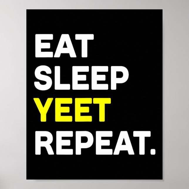 Eat Ssov Yeet Repeat Funny Dance Slang Sketll Coa Poster (Framsidan)