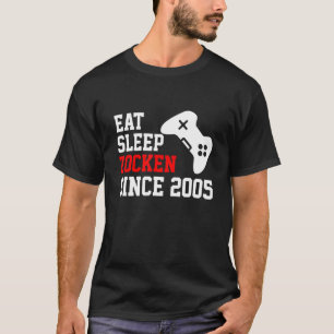 Eat Ssov Zocken sedan 2005 Nerd Geek Gamer Game D T Shirt