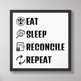 Eat Ssparts Reconcile Funny Accounting Poster