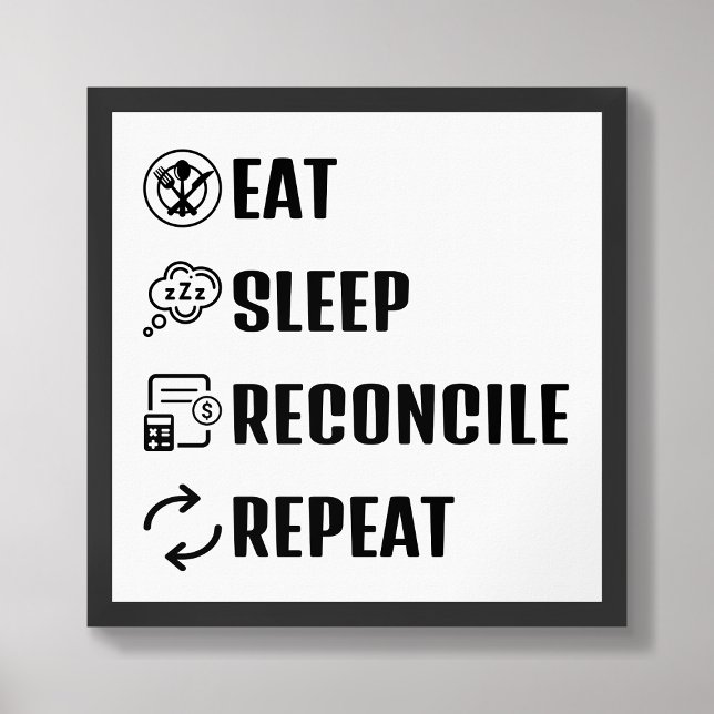 Eat Ssparts Reconcile Funny Accounting Poster (Skapare uppladdad)