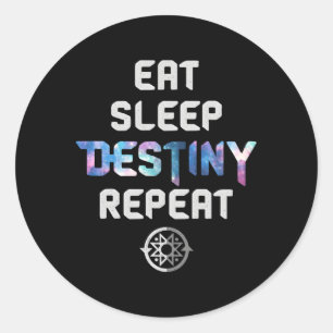 Eat-strömsparläge Destiny Repeat Gamers Video Game Runt Klistermärke