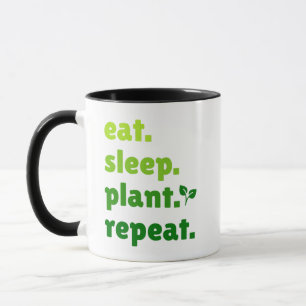 Eat Sviloanläggning Repeat Gardener Älskare Mugg
