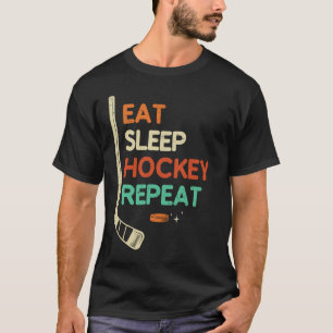 Eat Sviloläge Hockey Repeat Hockey Älskare T Shirt
